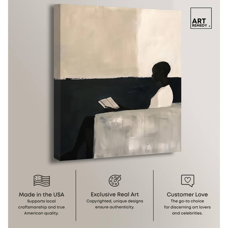 Void Reader III Canvas by Art Remedy, Gallery Wrapped