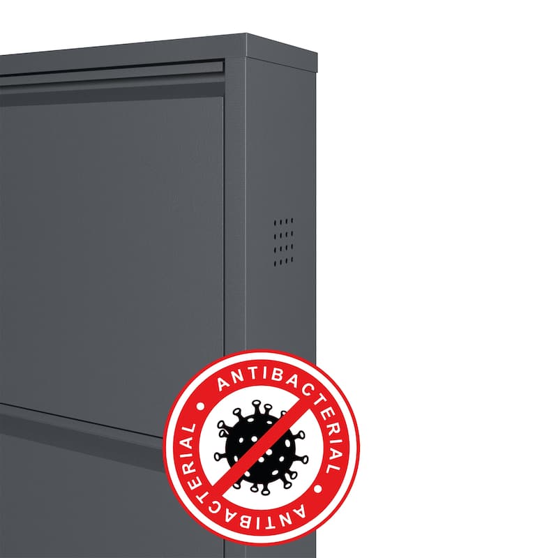 Antibacterial 4 Tier metal shoe cabinet side holes