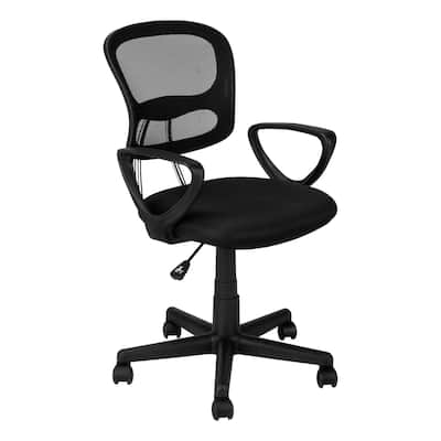 Ergonomic Computer Desk Chair, Adjustable Height Swivel Office Chair, Home Office Chair, Black
