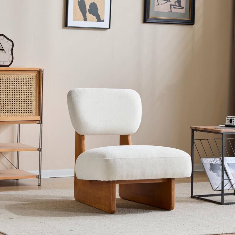 Minimalist Accent Chairs Set - Wood Frame
