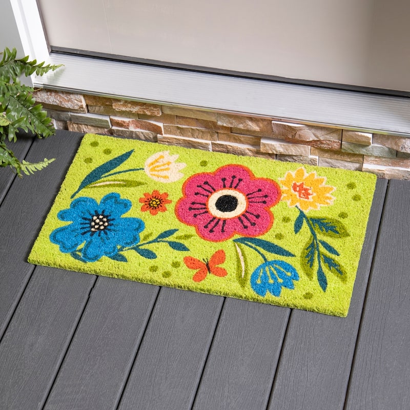 Summer Florals Coir Mat