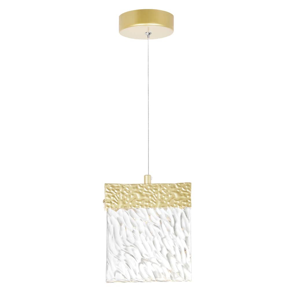 Carolina Integrated LED 6in Gold Leaf Pendant - Gold Leaf