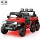 preview thumbnail 24 of 29, Ride on Car with 6 EVA Wheels&4WD, 24V Battery Powered Electric Car for Ages 3-6 Kids Red