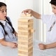 preview thumbnail 2 of 10, Costway Giant Tumbling Timber Toy 54 PCS Wooden Blocks Game w/ - Natural - See Details
