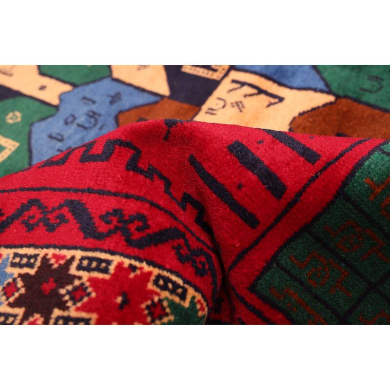 ECARPETGALLERY Hand-knotted Teimani Red Wool Rug - 3'5 x 6'6