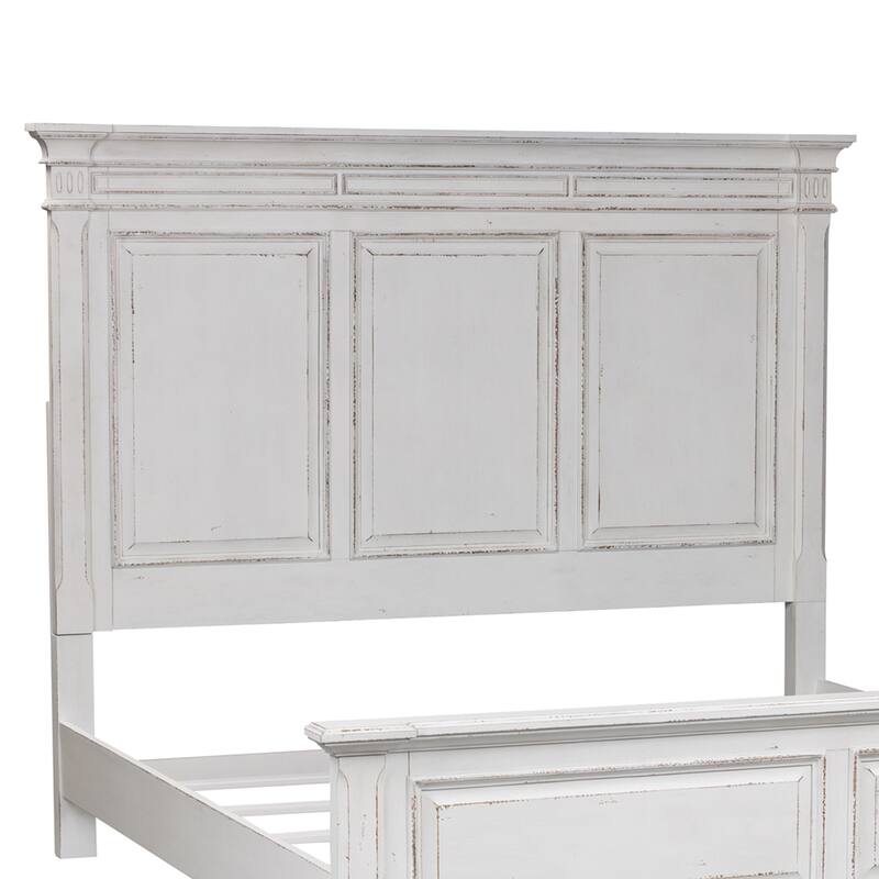 The Gray Barn Abbey Park Weathered Brown & Antique White King California Panel Bed