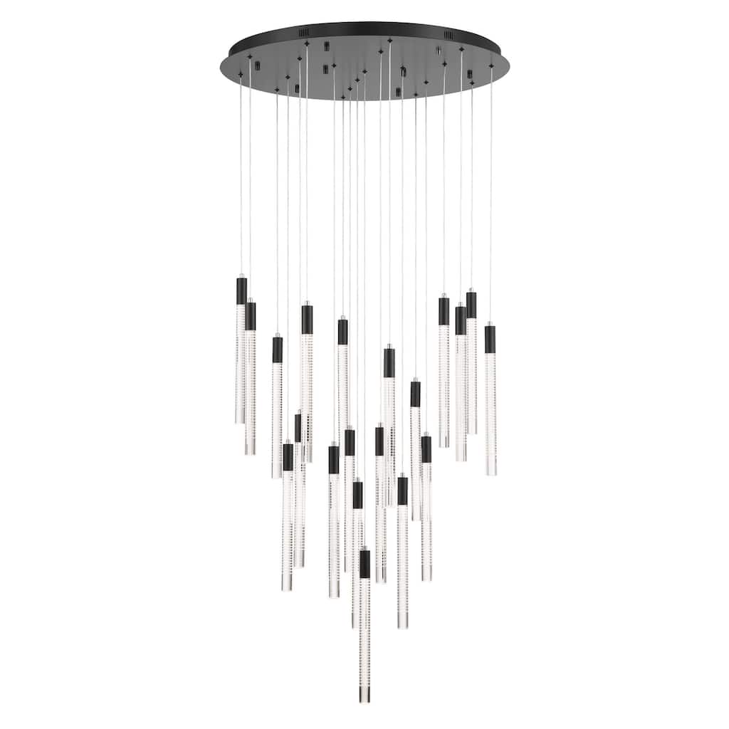 Artcraft Celine Integrated LED Chandelier - Black Finish