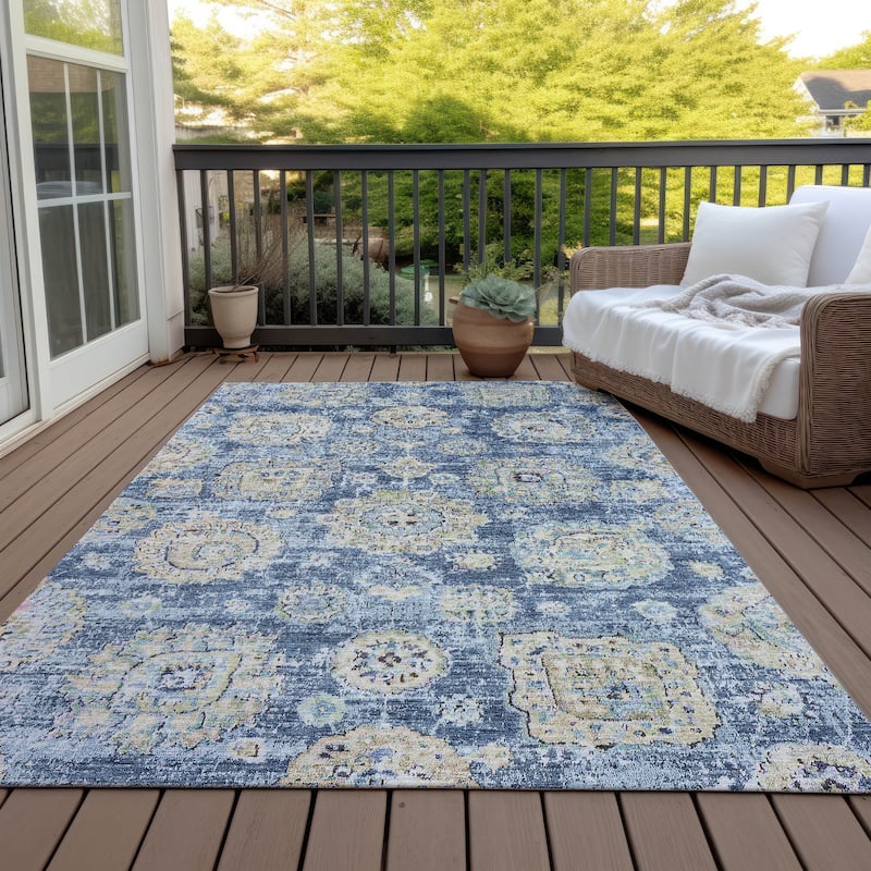 Machine Washable Indoor/ Outdoor Chantille Vintage Persian Rug