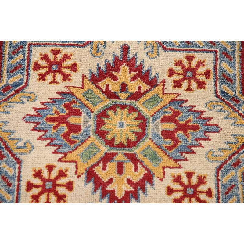 Kazak Area Rug Hand-Knotted Wool Carpet - 6'9" x 9'8"