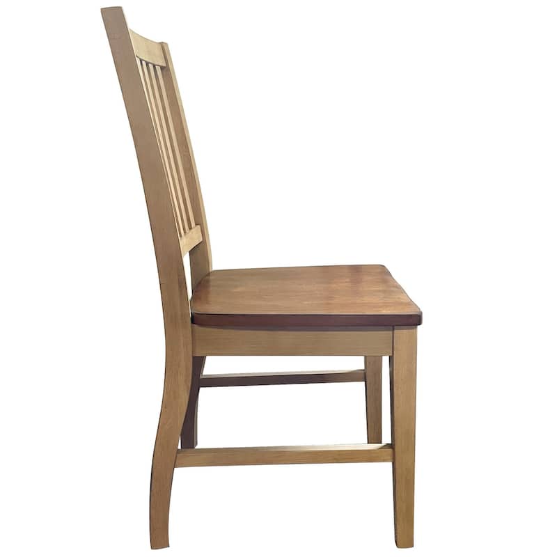 Slat Back Dining Chairs - Set of 2 - Modern Farmhouse Style Chairs