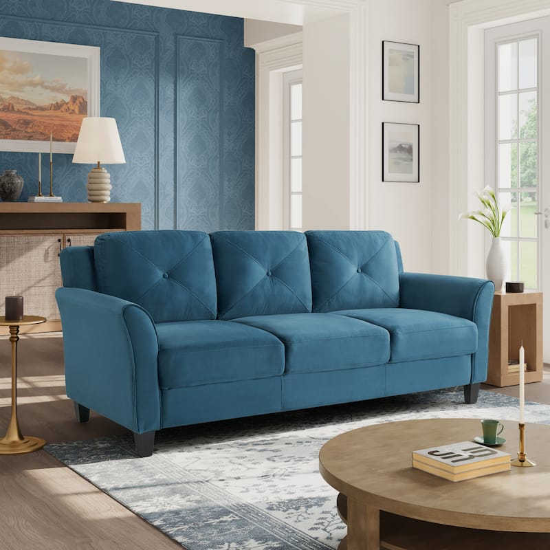 iLounge Harvard Microfiber Sofa - Blue