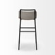preview thumbnail 5 of 6, Kavalan Beige Fabric Seat with Black Metal Frame Counter Stool