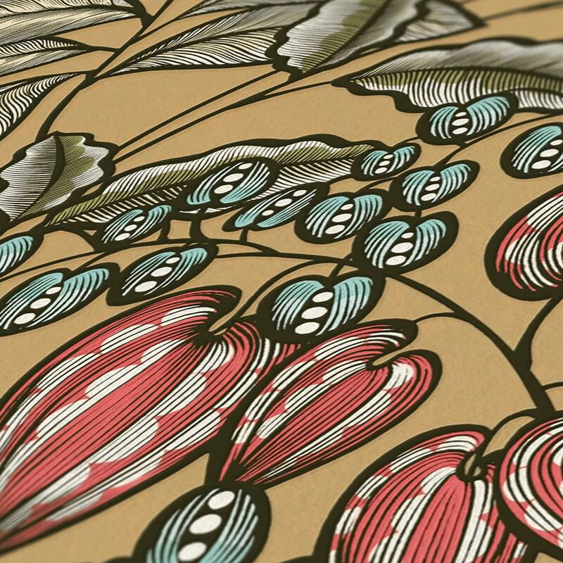 AS Creation Leif Mustard Vine Trail Wallpaper