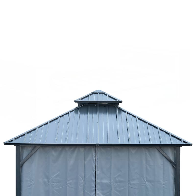 Hardtop Gazebo with Galvanized Steel Double Roof