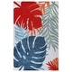 preview thumbnail 4 of 20, Superior Waikiki Tropical Leaves Indoor Outdoor Area Rug