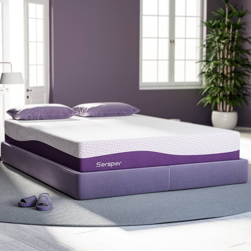 Sersper 14 Inch Memory Foam Mattress,Medium Firm,Adjustable Bed Compatible,CetriPUR-US - N/A