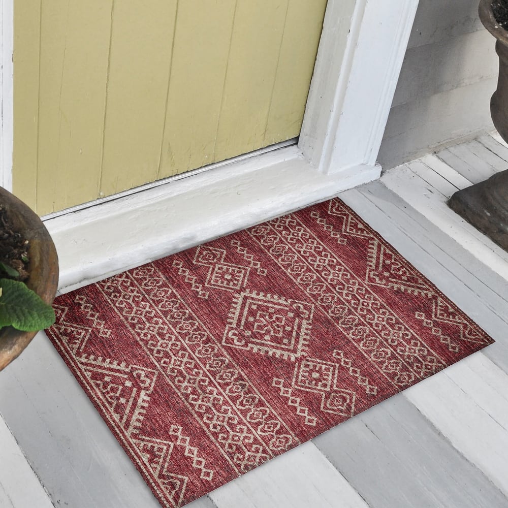 Indoor/ Outdoor Yuma Boho Washable Rug