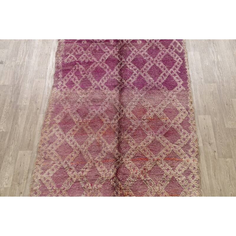 Antique Tribal Moroccan Area Rug Wool Hand-knotted Oriental Carpet - 5'8" x 11'3"