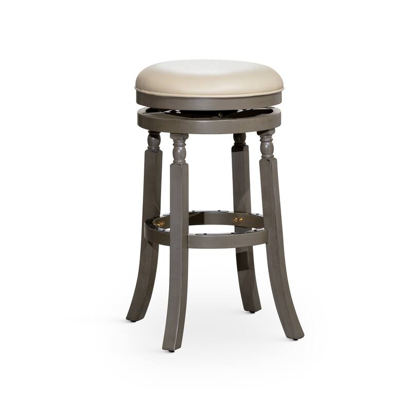 30" Bar Stool, Weathered Gray Finish