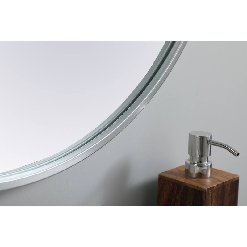 Indigo Home Metal Frame Oval Mirror 24x36 Inch