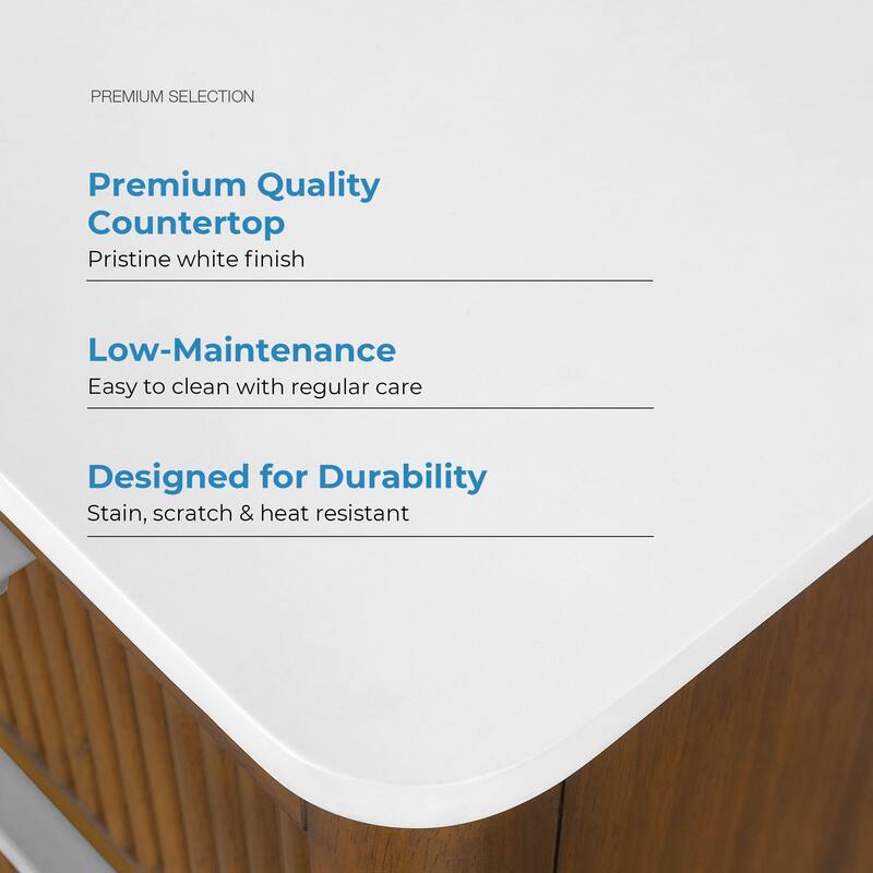 OVE Xander Bathroom Vanity with White Engineered Stone Top