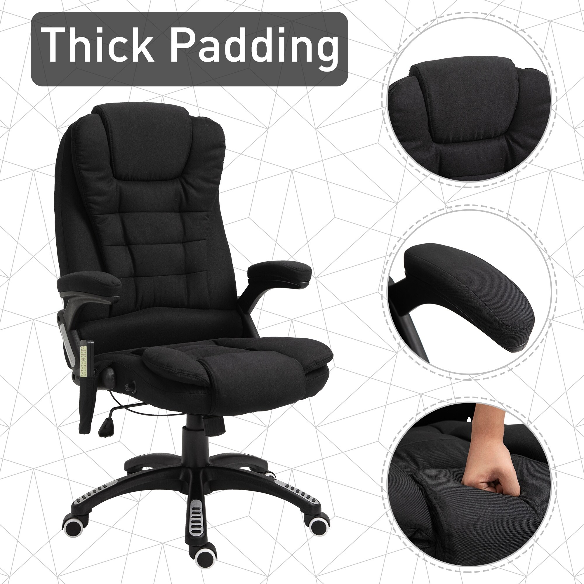 Copper grove lecheria dark sales grey adjustable massaging office chair