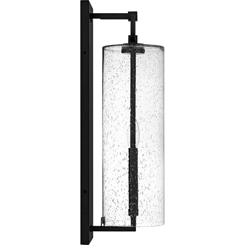 Stone Black Outdoor Wall Lantern from the Redan Collection