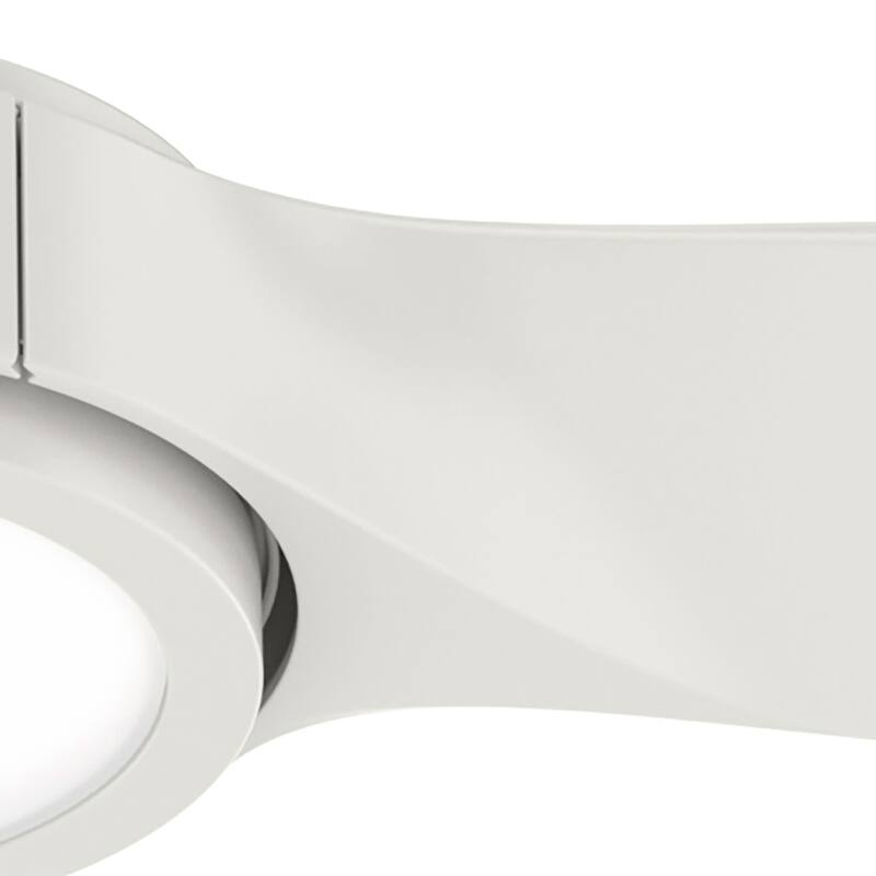 Hunter ZenTech Indoor / Outdoor 3-Blade Smart Ceiling Fan w/ LED Light and Handheld Remote - Modern & Contemporary.