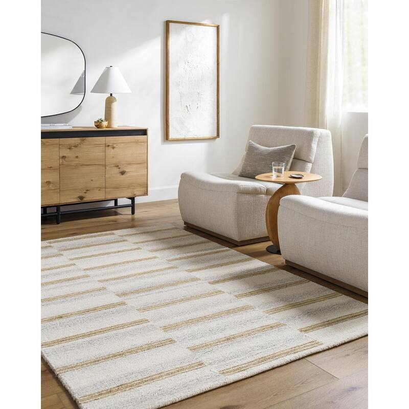 Livabliss Bohemian & Eclectic Bournemouth Trellis Area Rug - 8' x 10' - Light Beige/Tan