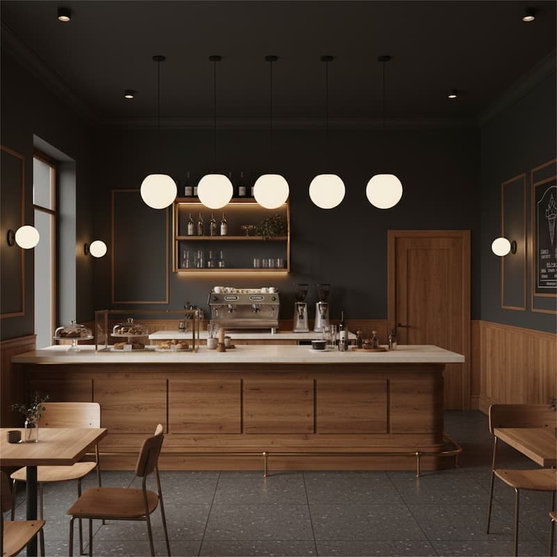 10" Diameter Etched White Glass Globe Integrated LED Pendant