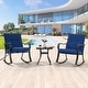 preview thumbnail 10 of 30, Bonosuki 3-piece Rocking Chair Patio Bistro Set with Side Table