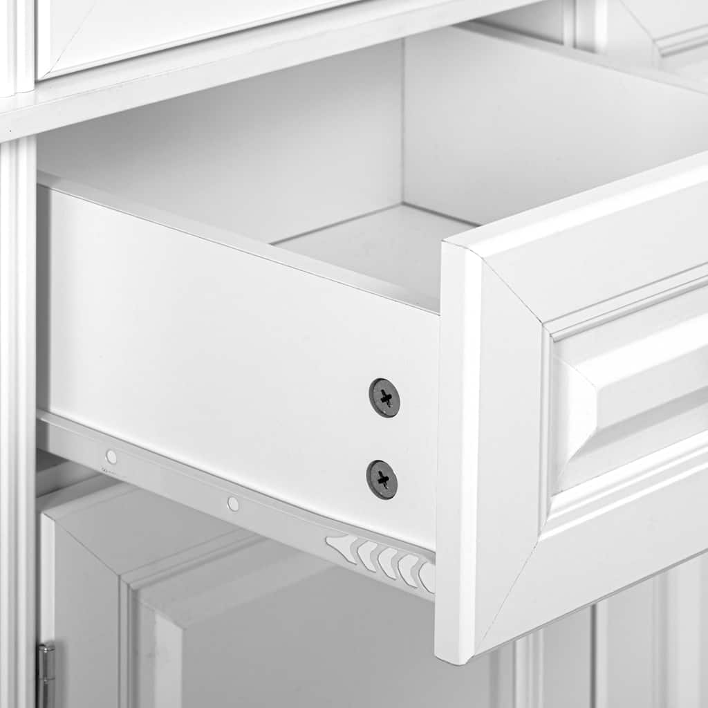 Pantry Cabinet with 3 Pull Out Cabinet and 2 Drawers