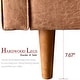 preview thumbnail 7 of 7, OVIOS Mid-Century Top-Grain SUEDE Leather Deep Seat Sofa With Cushions Wood Legs