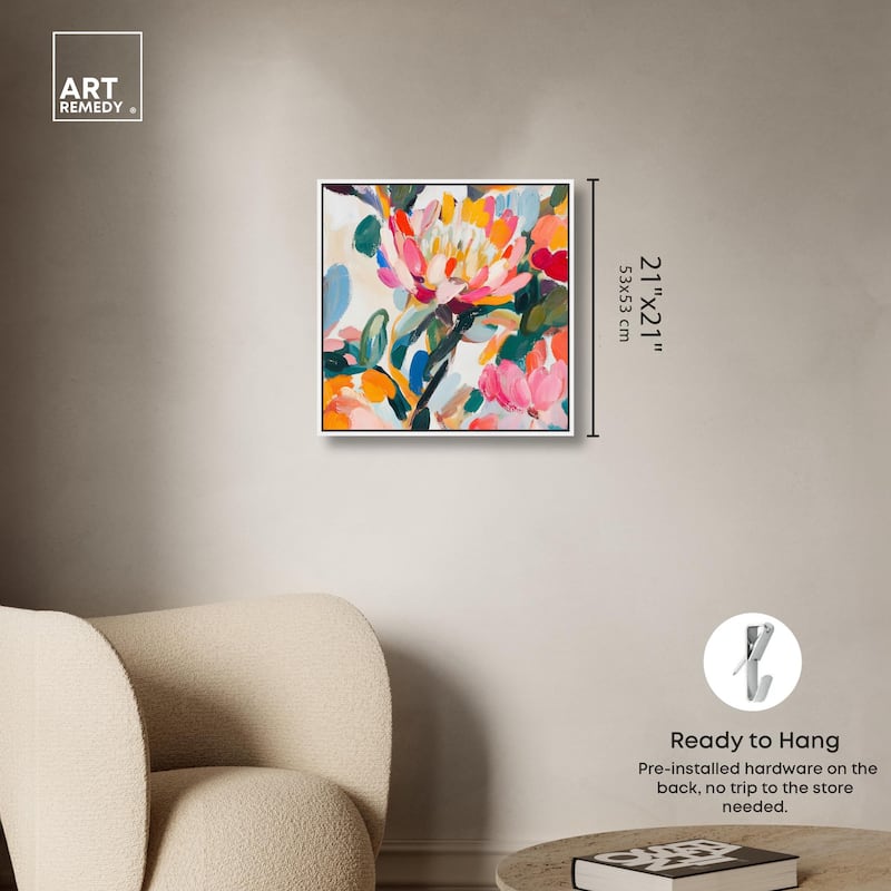 Lively Flora I Canvas by Art Remedy
