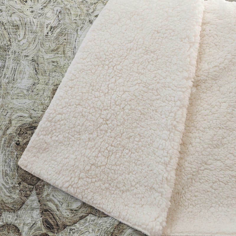 Premium Machine Washable Casual Contemporary Sherpa Throw Blanket