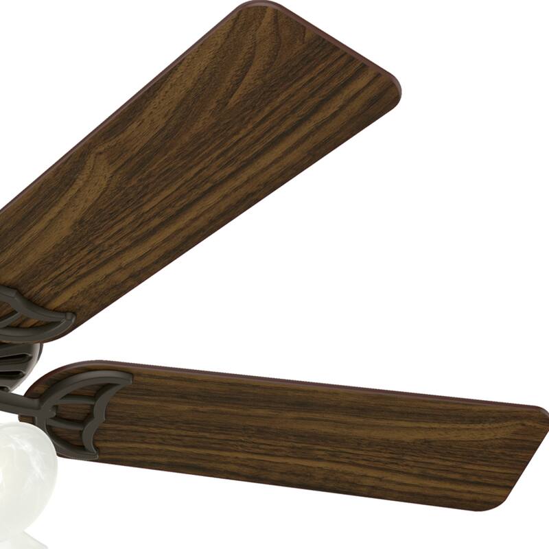 Hunter Fan Studio Series 52" Ceiling Fan with 4-Light LED Light Kit, Pull Chain - Timeless, Traditional
