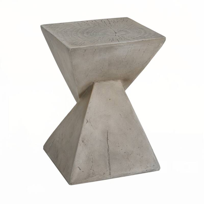 outdoor GEOMETRIC MGO SIDE TABLE,LIGHT GRAY COLOR