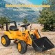 preview thumbnail 6 of 4, Kids Ride On Excavator Digger 6V Battery Powered Tractor -Yellow - 47.5" x 21.5" x 21.5" (L x W x H)