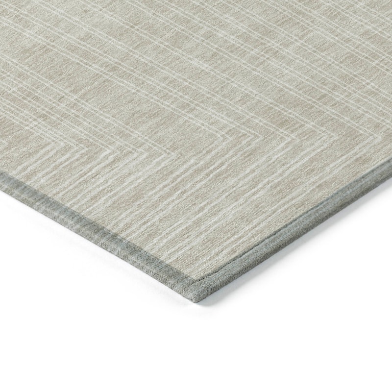 Machine Washable Indoor/ Outdoor Contemporary Stack Chantille Rug