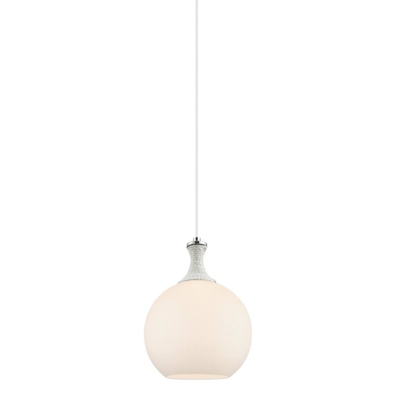 Innovations Lighting 415-1PR-14-10 Astor Pendant Astor 10" Wide - Polished Nickel / Matte White