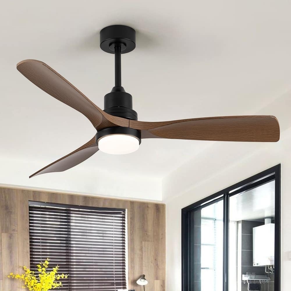 52 Inch 3-Blade LED Indoor&Outdoor Ceiling Fan with Light and Remote