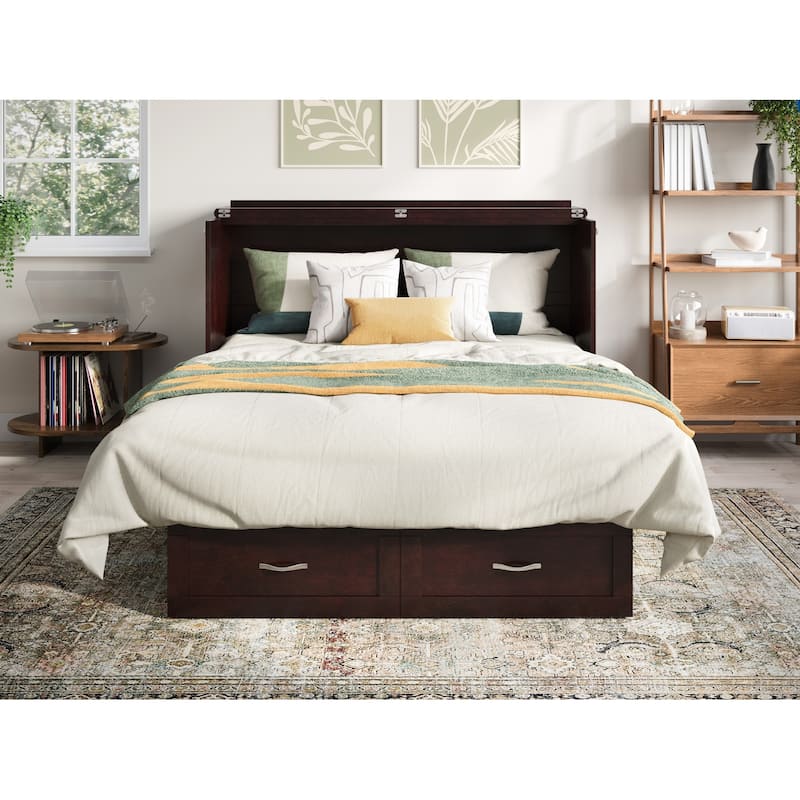 Chelsea Queen Murphy Bed Chest with Mattress