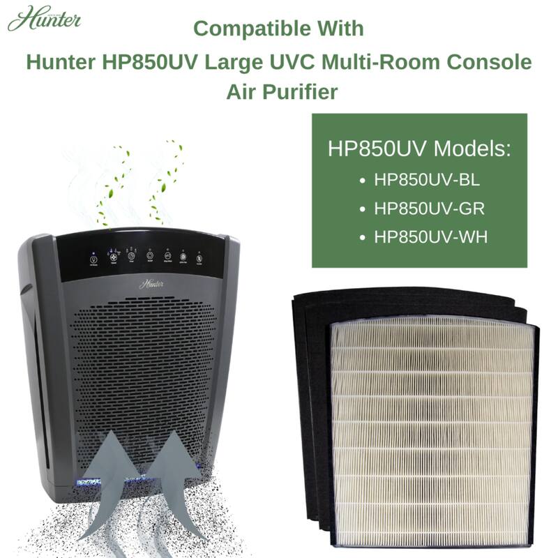 Hunter Replacement Air Purifier Filter Value Pack for Hunter HP850UV Series Air Purifier