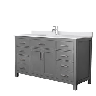 Beckett 60 Inch Single Vanity, Cultured Marble Top