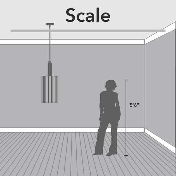 dimension image slide 5 of 8, Hunter Gatz 1-Light Pendant - Kitchen Island, Dining Room, Entry - Glam, Contemporary, Transitional