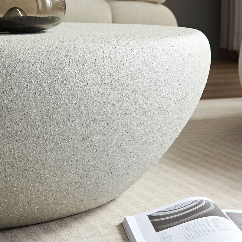 Fiberglass Elliptical Coffee Table for Living Room