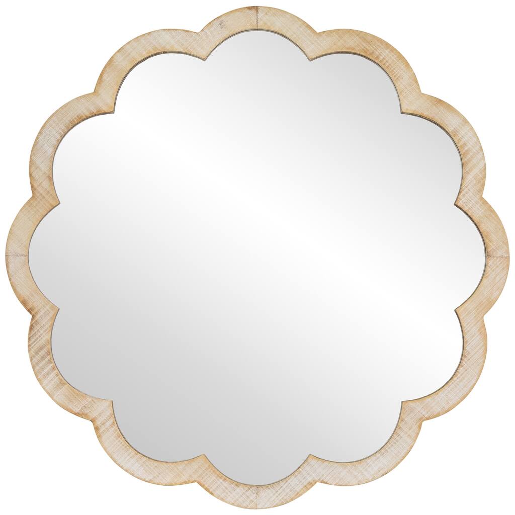 Scalloped Edge Hanging Wall Mirror - 23.5"