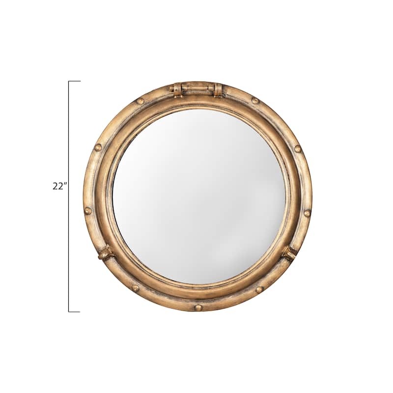Metal Porthole Wall Mirror