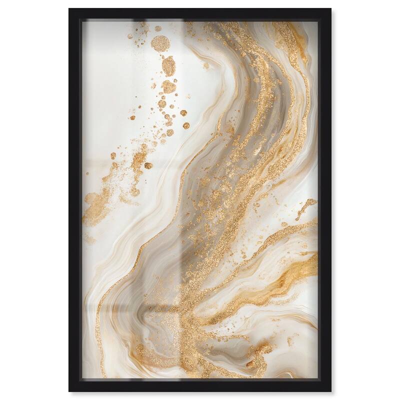 Gold Vein Shadowbox by Art Remedy - Black - 20" x 30"