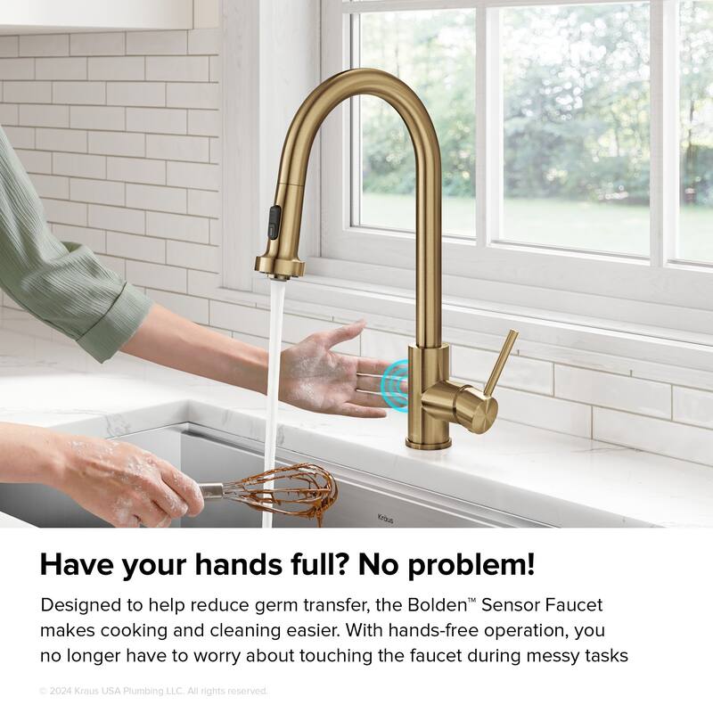 Kraus KSF-1616 Bolden 1.8 GPM Single Hole Sensor Pull Down Kitchen